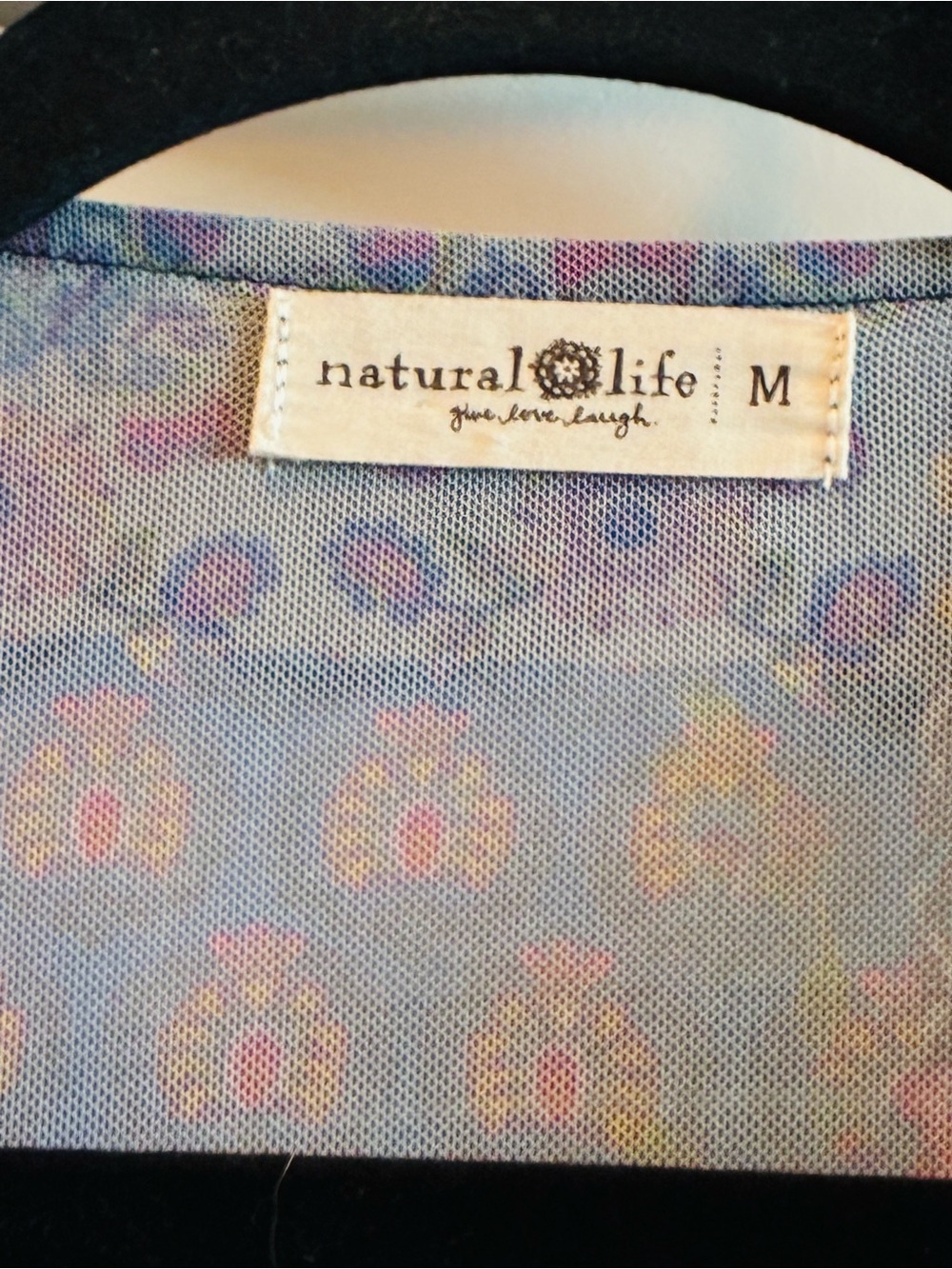 NATURAL LIFE Multicolor Floral Patchwork Ruffle V-Neck Top - Picture 3 of 7